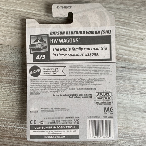 Hot Wheels 1971 Datsun Bluebird 510  71 70s Station Wagon Hotwheels Car 2023 New - Picture 2 of 5